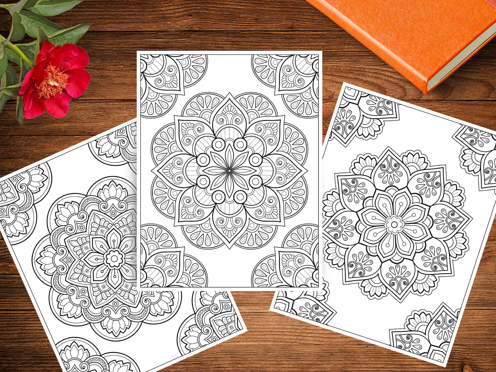 Terapia de Mandalas | 80 diseños imprimibles para pintar